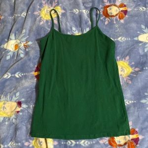 selling a green tank top. gently worn. size large
